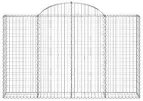 15 db íves horganyzott vas gabion kosár 200x30x120/140 cm