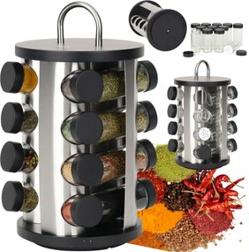 Fűszerrendező forgó 16 tégelyes Forgó Fűszertartó x16