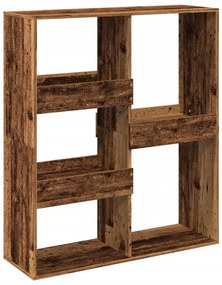 antik fa színű térelválasztó könyvszekrény 100 x 33 x 115 cm