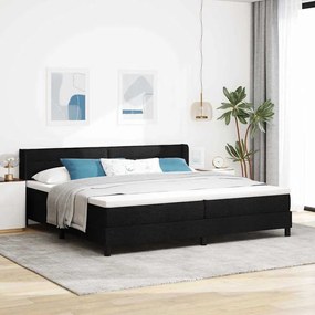 Boxspring ágy matraccal matracmal Fekete 200 x 200 cm