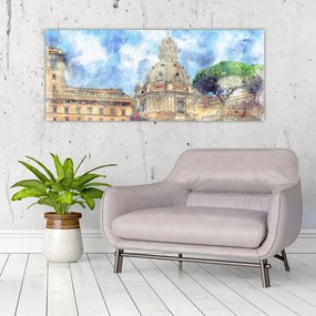 Kép - Santa Maria di Loreto temploma, Róma, Olaszország (120x50 cm)