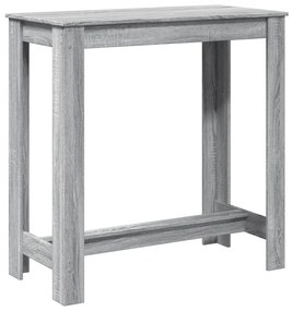 szürke sonoma színű szerelt fa bárasztal 102 x 50 x 103,5 cm
