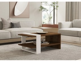 Dohányzóasztal Gaye - Walnut, White