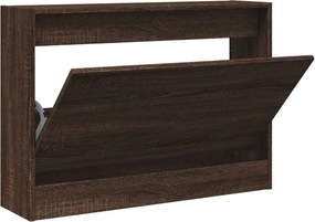 vidaXL barna tölgyszínű szerelt fa cipőszekrény 80 x 21 x 57 cm