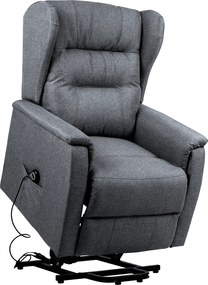 Állítható relaxációs fotel, világosszürke, DOURO