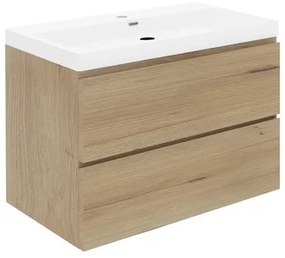 SAT B-Way Fürdőszobaszekrény mosdóval 79x50x45 cm tölgy matt BWAY280OAKU4