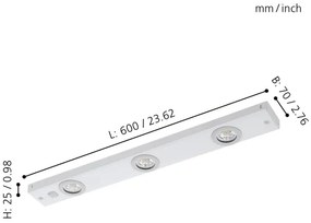 Eglo 93706 - LED Kompakt lámpa KOB 3xLED/2,3W/230V