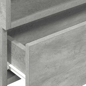 betonszürke falra szerelhető éjjeliszekrény 45 x 26 x 28,5 cm