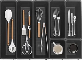 Fiókrendező evőeszköztartó állítható moduláris kialakítás betét