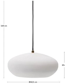 Fehér függőlámpa fém búrával ø 40 cm Inda – Kave Home