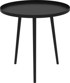 Outsunny Kerti Oldaltábla, időjárásálló kültéri tábla emelt peremmel, acél erkélyasztal, kerek kávézóasztal 20 kg terhelhetőséggel, Ø40x50H cm, kávézó