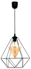 LED Csillár zsinóron ALAMBRE 1xE27/4W/230V fekete