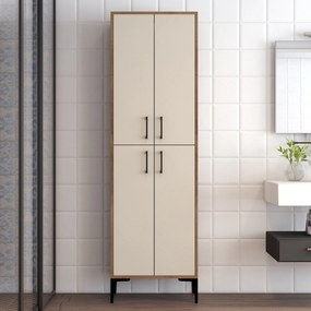 Tároló szekrény Berlin A - Walnut, Cream