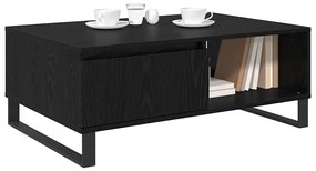 Dohányzóasztal fiókkal Musta tammi 90 x 60 x 35 cm Faanyag