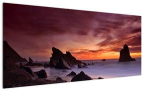 Naplemente a tengerparton képe (120x50 cm)