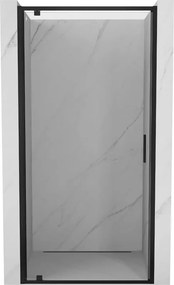 Mexen Exo zuhanyajtó nyíló 85 cm, áttetsző, fekete - 8181-085-000-70-00