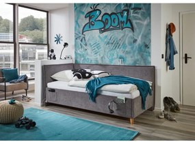 Szürke gyerekágy tárolóhellyel 120x200 cm Fun – Meise Möbel
