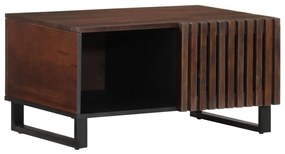 barna tömör mangófa dohányzóasztal 80 x 51 x 40 cm