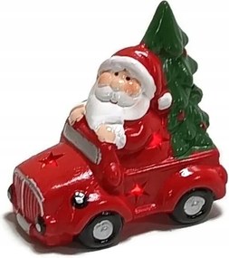 Led-es Télapó Figura Az Autóban Dekoráció Karácsonyi Dekoráció