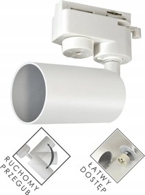 Mennyezeti sín lámpatest 1 fázisú sínhez GU10 B mozgás