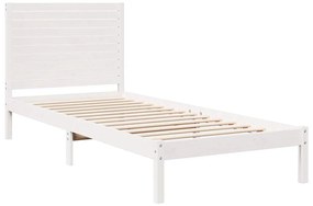 fehér tömör fa extra hosszú ágykeret matrac nélkül 90 x 210 cm