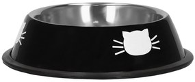 PreHouse Tál macskáknak - fém+gumi - fekete