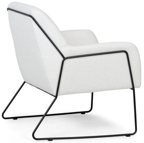 Fehér design kialakítású fotel MILAN
