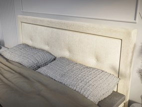 Franciaágy Boxspring 200 cm Veronica (krém) (matraccal és tárolóhellyel). Akció -17%. 1054520