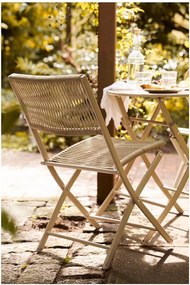 Bézs fém kétszemélyes kerti étkezőgarnitúra Arcas – House Nordic