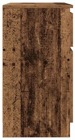 antik fa szerelt fa tálalószekrény fiókos 71x35x65 cm