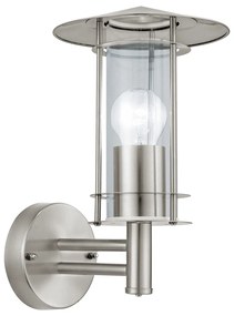 Eglo 30184 Lisio kültéri fali lámpa, rozsdamentes acél (inox), E27 foglalattal, max. 1x60W, IP44