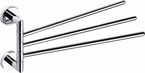 X-round forgatható törölközőtartó, tripla, 380mm, króm