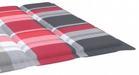 piros kockás oxford szövet napozóágy párna 200 x 60 x 3 cm