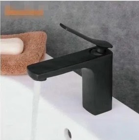 Álló mosdócsaptelep EYN CKB2241, egykaros, egylyukas kivitel fekete, matt fekete és sötétszürke felülettel — 16,5 cm
