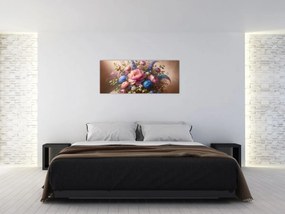 Kép - Asztal tele virágokkal (120x50 cm)