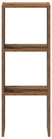 antik fa színű szerelt fa könyvespolc halmozható 30 x 30 x 80cm