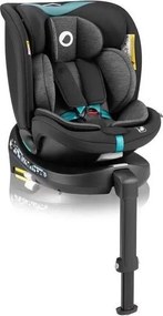 Lionelo - NAVY i-Size 40-150 cm forgatható autósülés bázissal, fekete/türkiz