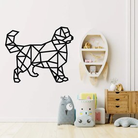 Faragott geometrikus falfestmény kutya - HAFFO