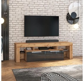 Tv szekrény/asztal Vulcano  (lancester tölgy + fekete). 1098696