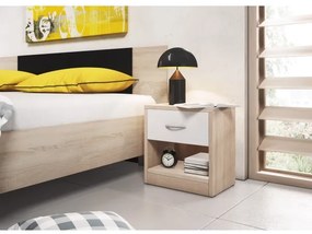 NED éjjeliszekrény sonoma tölgy/fehér