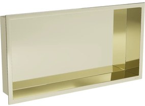 Mexen X-Wall-R fürdőszoba süllyesztett polc kerettel 60 x 30 cm, Arany - 1950603010