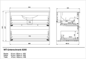 Antracitszürke fürdőszobai bútor szett Crandon – Germania
