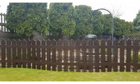 Mega kerti kerítés, barna, 4,7 m