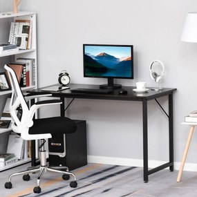 HOMCOM Íróasztal otthoni irodába, étkezőbe, számítógéphez, tanuláshoz, állítható lábbal, egyszerű iroda bútor, 120x60x73cm, 70kg teherbírás | Aosom