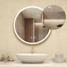 Rea, LED tükör 90cm arany kerettel MMJ, HOM-02504