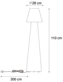 Design kültéri állólámpa fehér IP44 - Katrijn