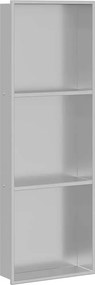 vidaXL Zuhany Niche Ezüst 90 x 30 x 9,5 cm Rozsdamentes acél