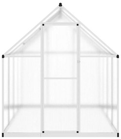 ezüstszínű alumínium melegház alapvázzal 224 x 169 x 195 cm
