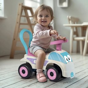 Down Scooter autó, fehér és rózsaszín