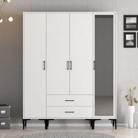 Kumsal gardróbszekrény, fehér, 160 cm – TR845HCT5498